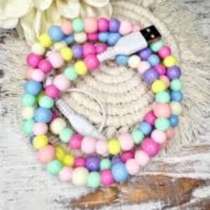 Beaded Phone Charger Multi 3.3 foot cord length only available at this time